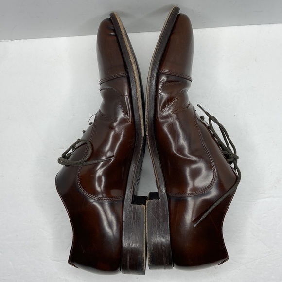 Antonio Maurizi Mens Brown Leather Cap Toe Oxford Dress Shoes Size 41 main image 6